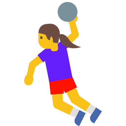 Woman Playing Handball, the previous design