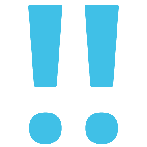Double Exclamation Mark as drawn by Google in Android 7.1