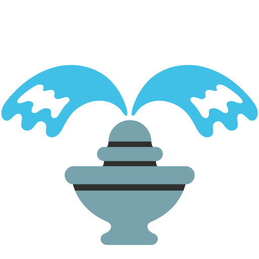 Fountain as drawn by Google in Android 7.1