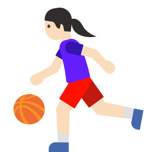 Woman Bouncing Ball: Light Skin Tone, the previous design