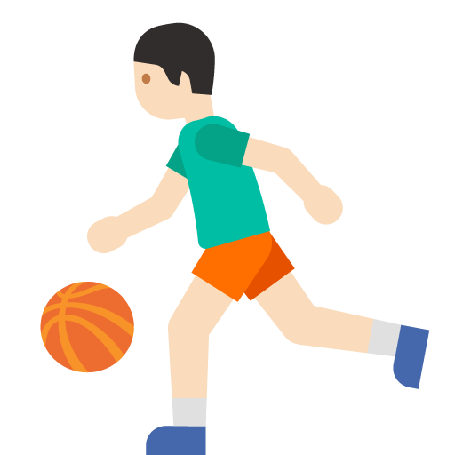 Man Bouncing Ball: Light Skin Tone, the previous design