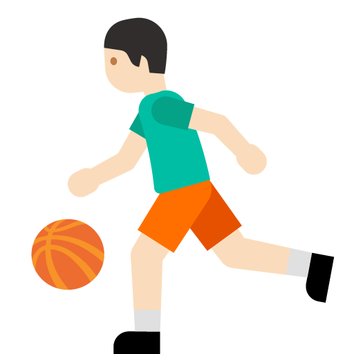Person Bouncing Ball: Light Skin Tone, the previous design