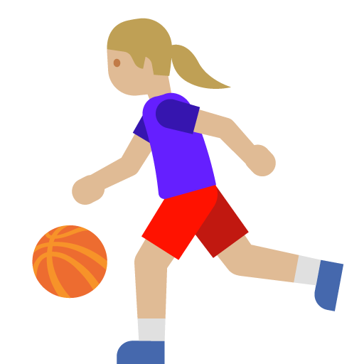 Woman Bouncing Ball: Medium-Light Skin Tone, the previous design