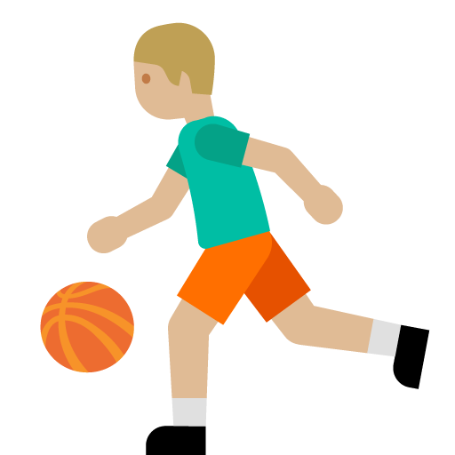 Person Bouncing Ball: Medium-Light Skin Tone, the previous design