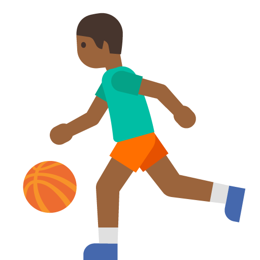 Man Bouncing Ball: Medium-Dark Skin Tone, the previous design