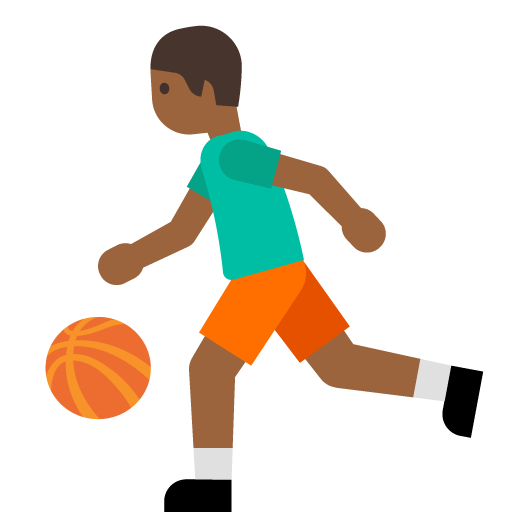 Person Bouncing Ball: Medium-Dark Skin Tone, the previous design