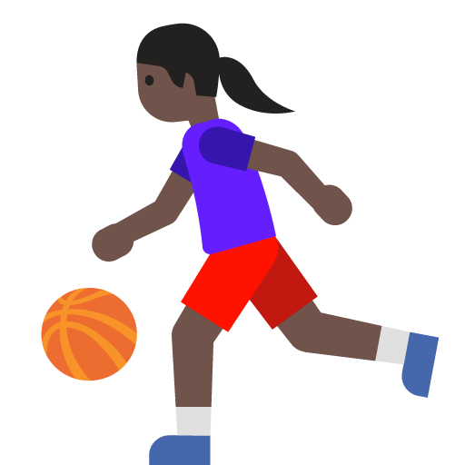 Woman Bouncing Ball: Dark Skin Tone, the previous design