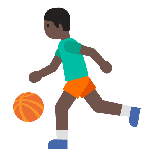 Man Bouncing Ball: Dark Skin Tone, the previous design