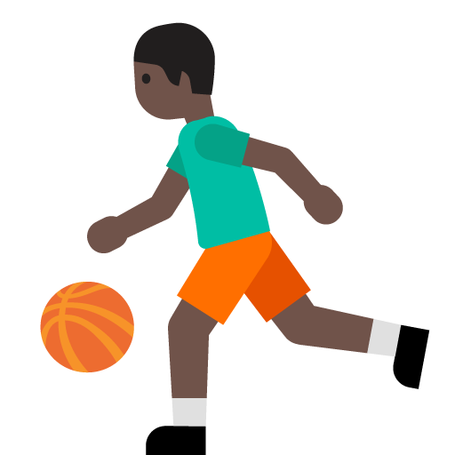 Person Bouncing Ball: Dark Skin Tone, the previous design
