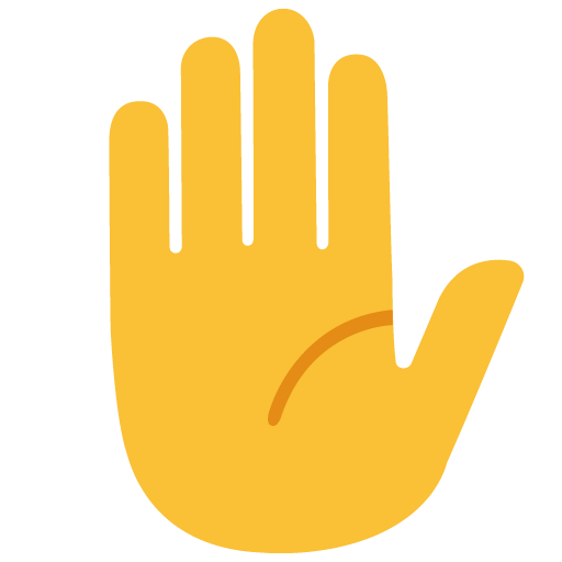 Raised Hand as drawn by Google in Android 7.1