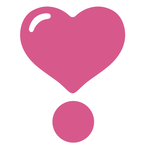 ハートのびっくり as drawn by Google in Android 7.1