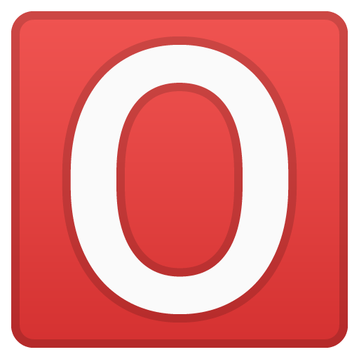 O Button (Blood Type) as drawn by Google in Android 8.0