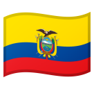 Flag: Ecuador as drawn by Google in Android 8.0