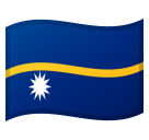 Flag: Nauru as drawn by Google in Android 8.0