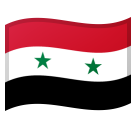 Flag: Syria as drawn by Google in Android 8.0