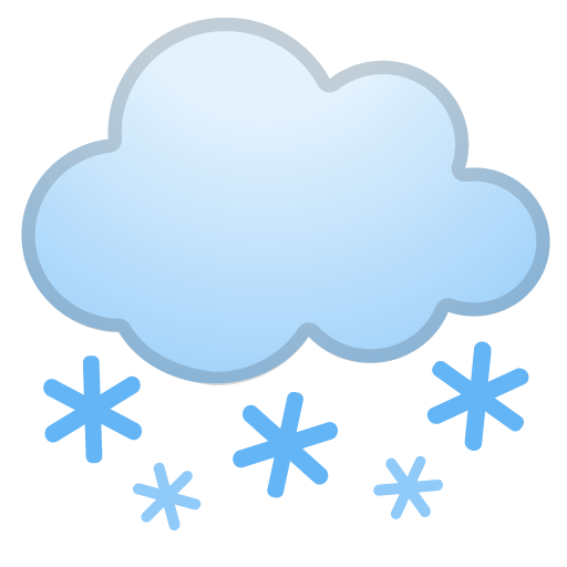 Cloud with Snow as drawn by Google in Android 8.0