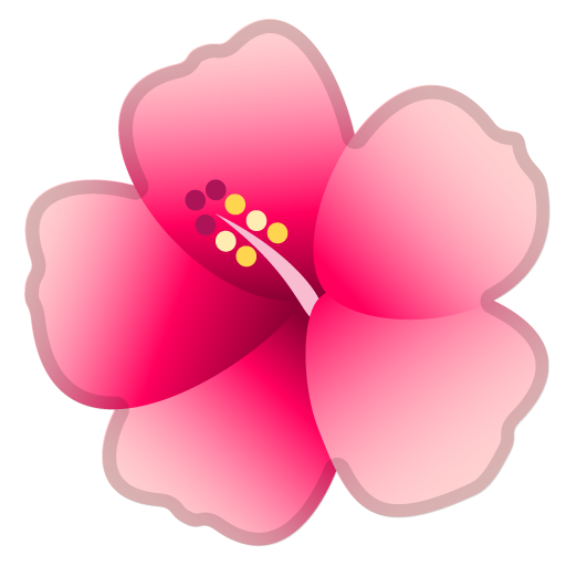 Hibiscus as drawn by Google in Android 8.0