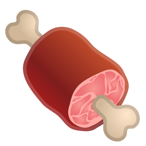 Meat on Bone as drawn by Google in Android 8.0