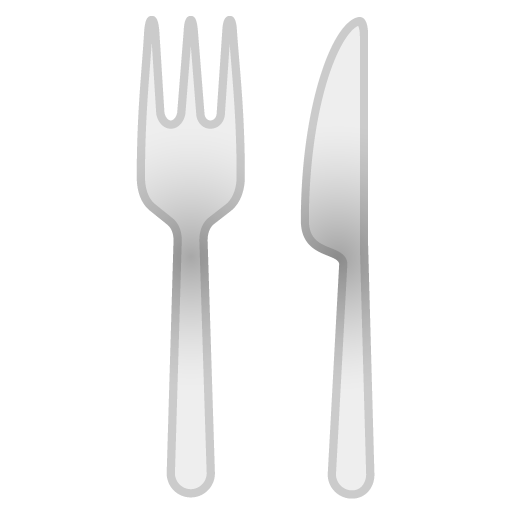 Fork and Knife as drawn by Google in Android 8.0