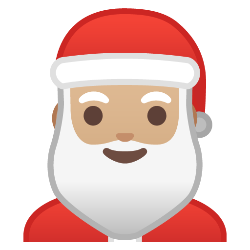 Santa Claus: Medium-Light Skin Tone, the design in this release