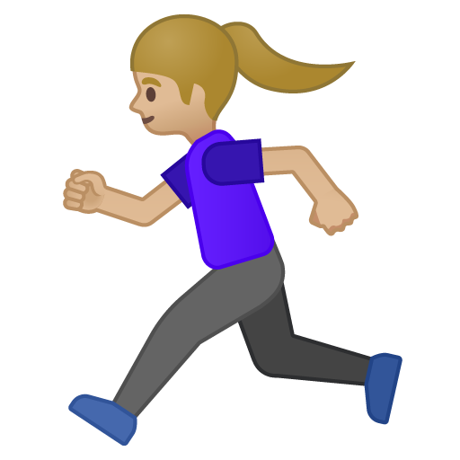 Woman Running: Medium-Light Skin Tone, the design in this release