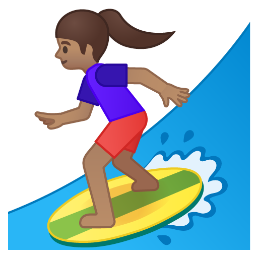 Woman Surfing: Medium Skin Tone, the design in this release