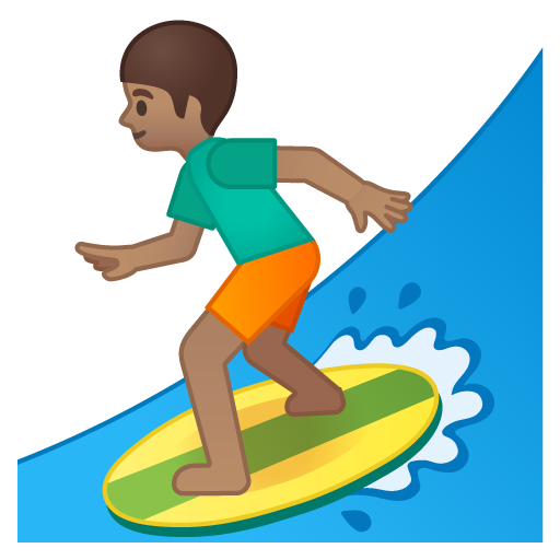 Person Surfing: Medium Skin Tone, the design in this release