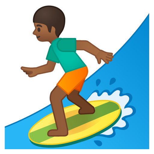 Man Surfing: Medium-Dark Skin Tone, the design in this release