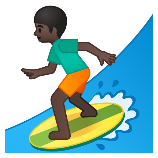Person Surfing: Dark Skin Tone, the design in this release