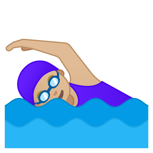 Woman Swimming: Medium-Light Skin Tone, the design in this release