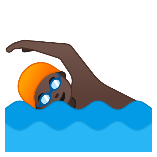 Person Swimming: Dark Skin Tone, the design in this release