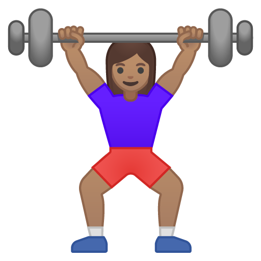 Woman Lifting Weights: Medium Skin Tone, the design in this release