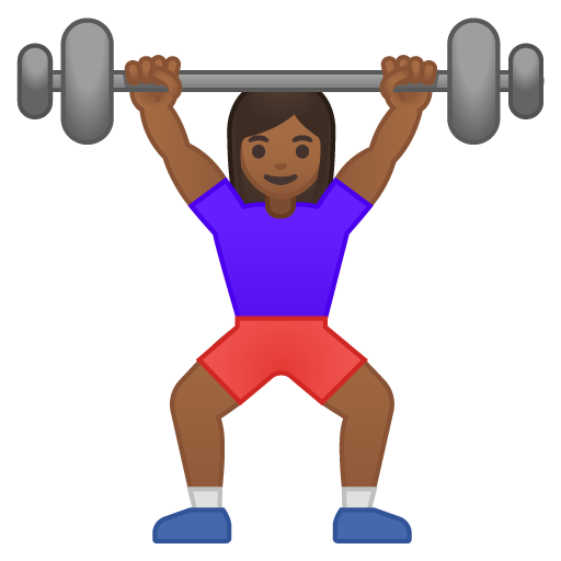 Woman Lifting Weights: Medium-Dark Skin Tone, the design in this release