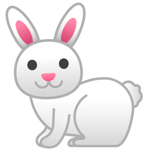 Rabbit as drawn by Google in Android 8.0