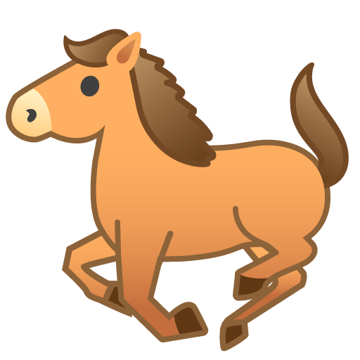 Horse as drawn by Google in Android 8.0