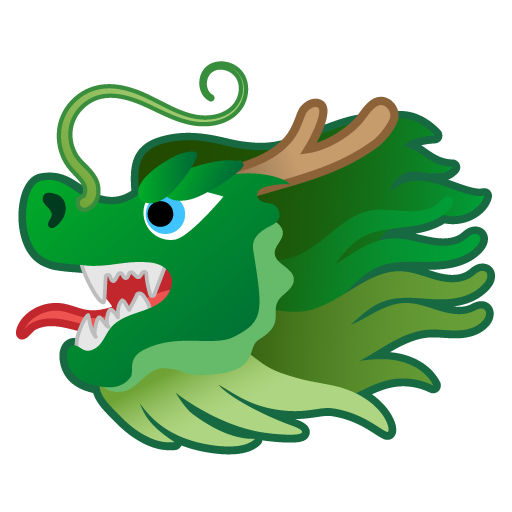 ドラゴンの顔 as drawn by Google in Android 8.0