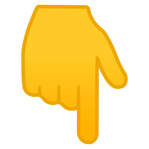 Backhand Index Pointing Down, the design in this release