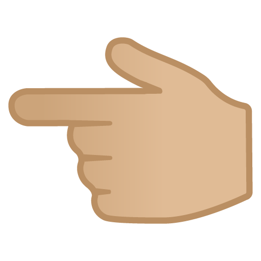 Backhand Index Pointing Left: Medium-Light Skin Tone, the design in this release