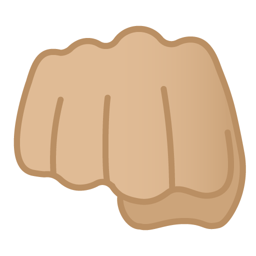Oncoming Fist: Medium-Light Skin Tone, the design in this release