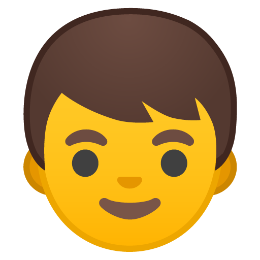 Boy as drawn by Google in Android 8.0