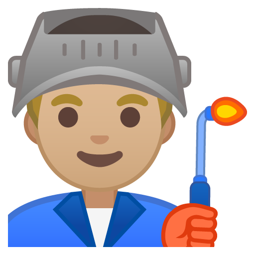 Man Factory Worker: Medium-Light Skin Tone, the design in this release