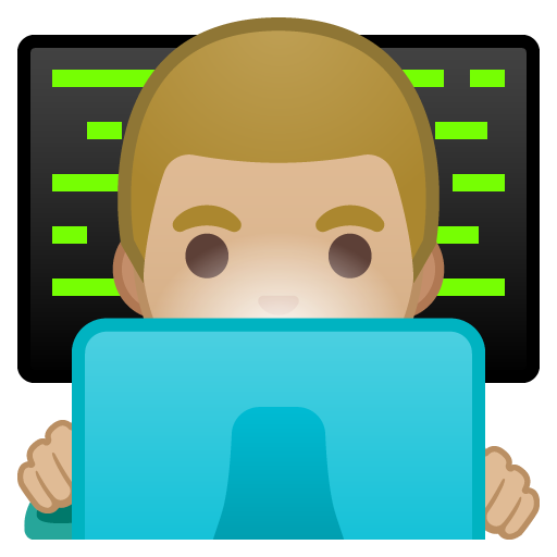 Man Technologist: Medium-Light Skin Tone, the design in this release