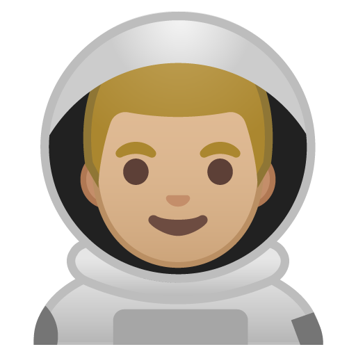 Man Astronaut: Medium-Light Skin Tone, the design in this release