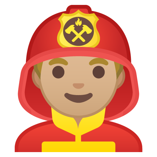 Man Firefighter: Medium-Light Skin Tone, the design in this release