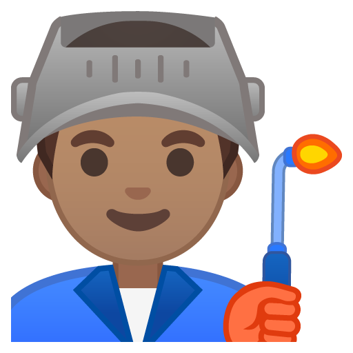 Man Factory Worker: Medium Skin Tone, the design in this release