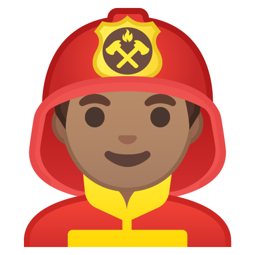 Man Firefighter: Medium Skin Tone, the design in this release