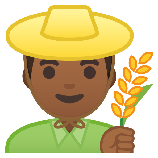 Man Farmer: Medium-Dark Skin Tone, the design in this release