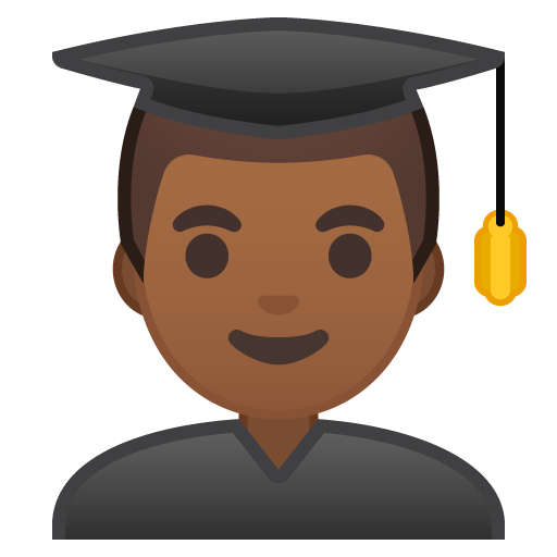 Man Student: Medium-Dark Skin Tone, the design in this release