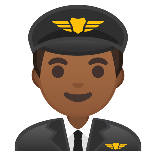 Man Pilot: Medium-Dark Skin Tone, the design in this release