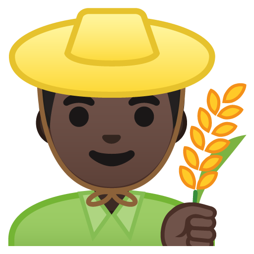 Man Farmer: Dark Skin Tone, the design in this release